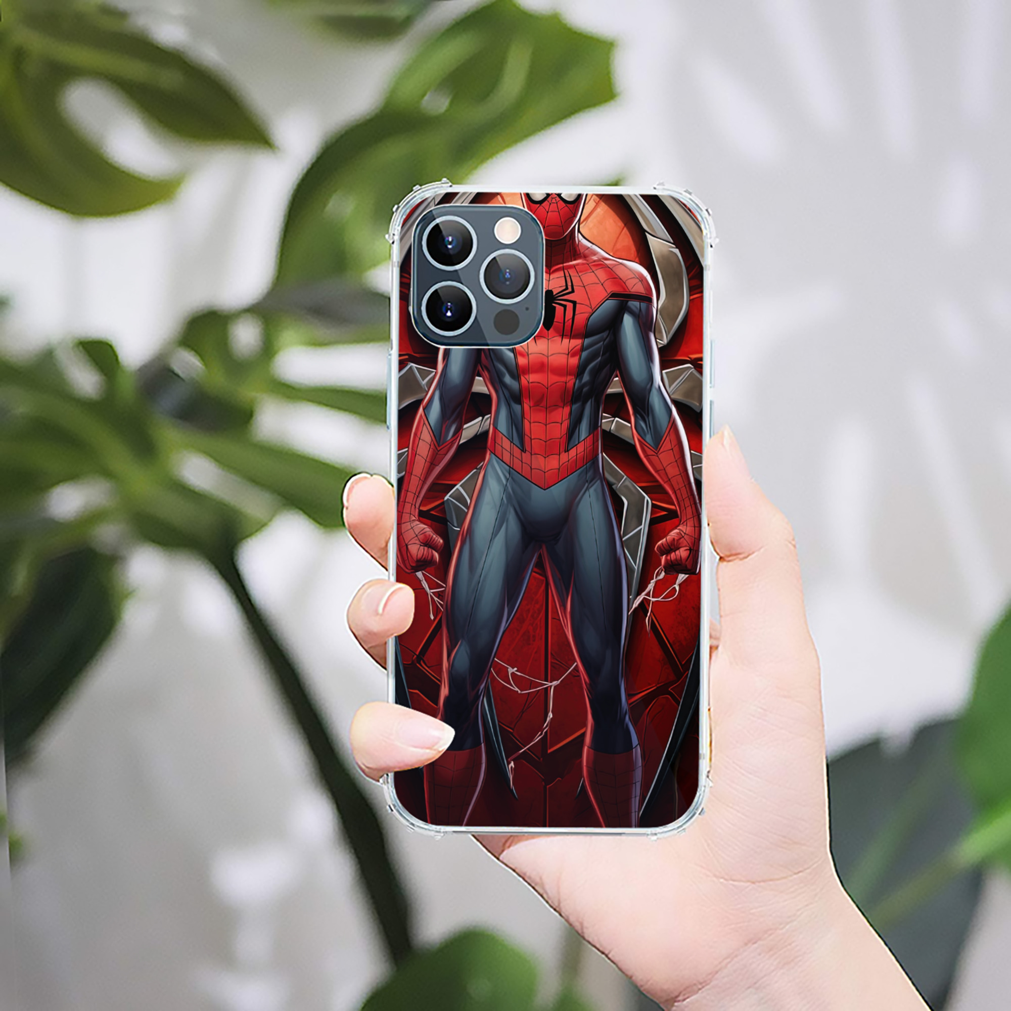 （画像用） Spider Man スパイダーマン 【iPhone 12シリーズ対応】透明スマホケース（クリアソフトケース）